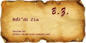 Bódi Zia névjegykártya